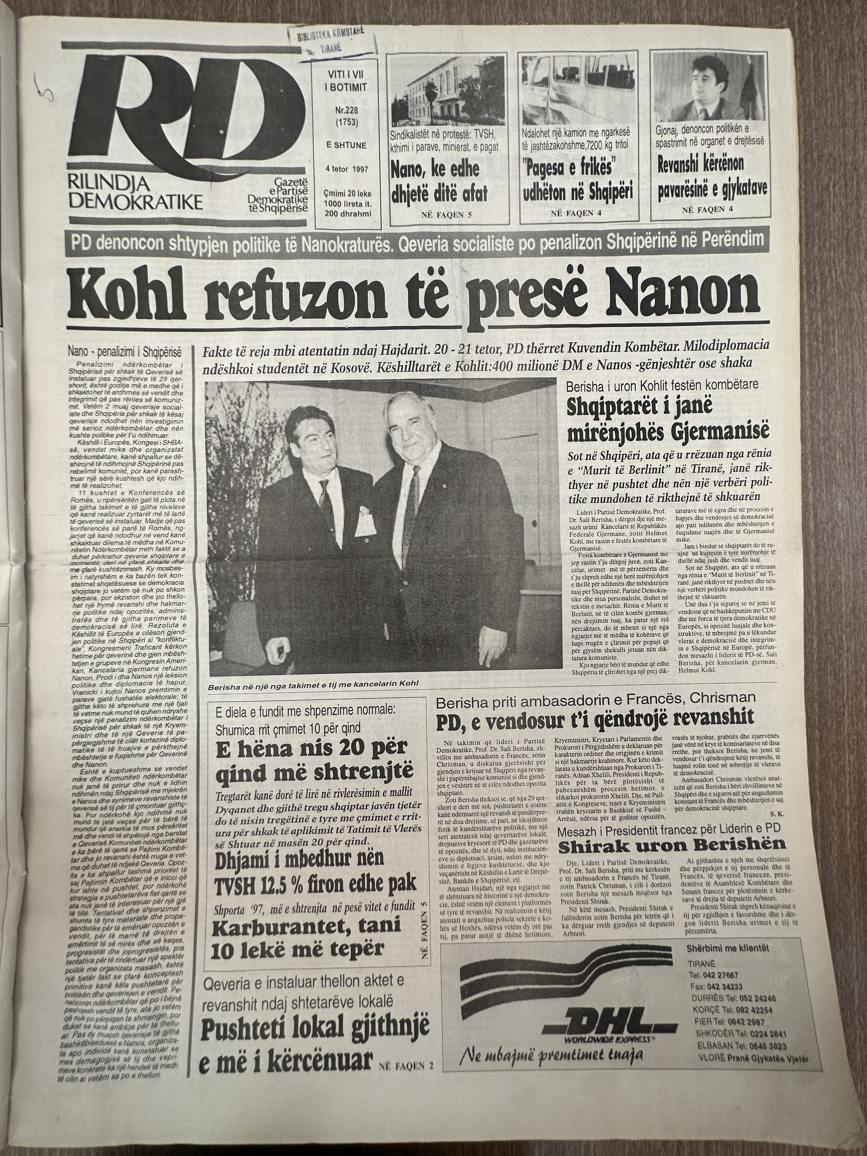Rilindja Demokratike 1997-10-04